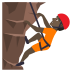 🧗🏿 person climbing: dark skin tone display on JoyPixels